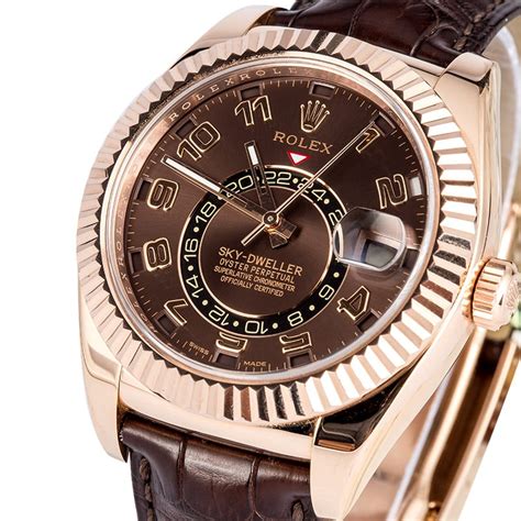 rolex sky dweller rose gold white index|Rolex Sky-Dweller price used.